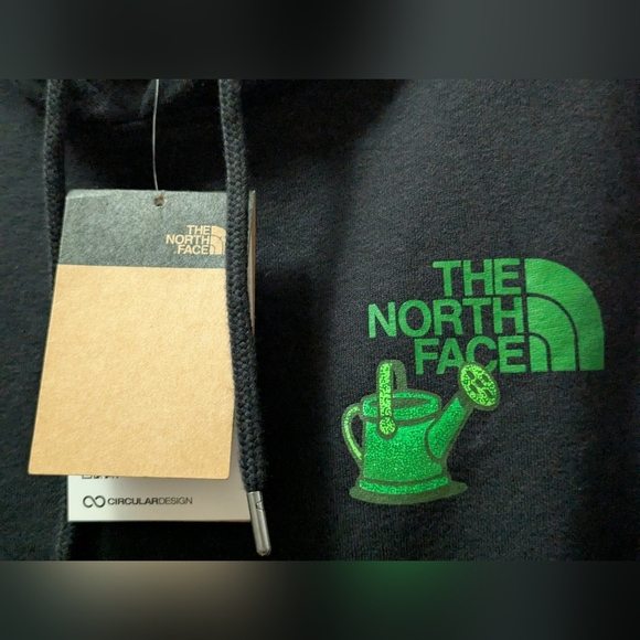 The North Face Crown Shyness Black Hoodie Plant Lover Unisex Mens XS Women S/M - Picture 8 of 13